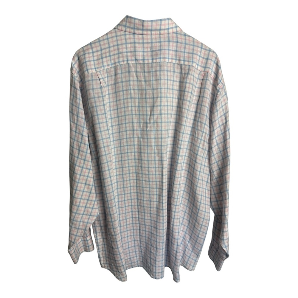 Vineyard Vines XL Shep & Ian Pink and Blue Linen Shirt - Picture 4 of 10